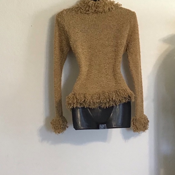 52 Weekends Textured Tan Cardigan Sweater. Size M - Picture 4 of 11